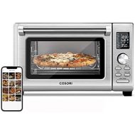 [아마존베스트]COSORI Air Fryer Toaster Oven Combo, 11-in-1 Countertop Dehydrator for Chicken, Pizza and Cookies, 30 Recipes & 4 Accessories Included, Work with Alexa, 25L, Silver