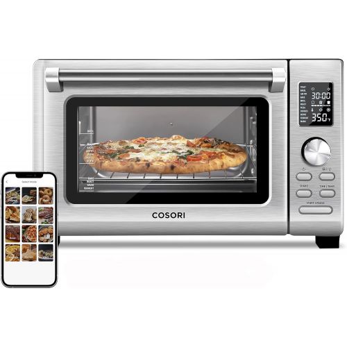  [아마존베스트]COSORI Air Fryer Toaster Oven Combo, 11-in-1 Countertop Dehydrator for Chicken, Pizza and Cookies, 30 Recipes & 4 Accessories Included, Work with Alexa, 25L, Silver