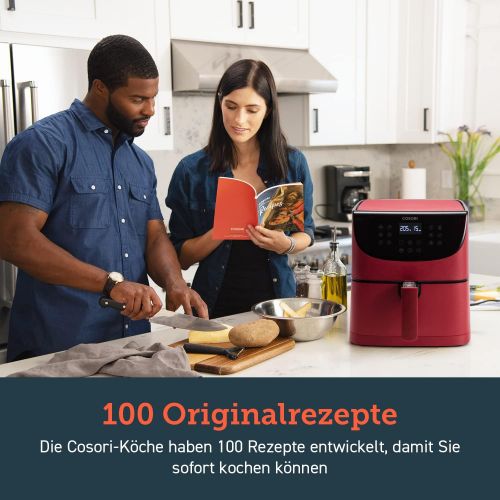  [아마존베스트]Cosori Air Fryer 5.5L XXL, Deep Fryer, Hot Air Fryer with Digital LED Touch Screen, 11 Programmes, Preheating And Keeping Warm, Shake Mode, 100 Recipe Booklet, Oil Not Included, 17