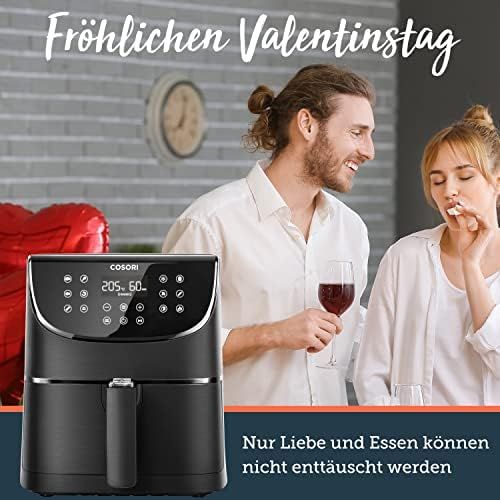  [아마존베스트]COSORI Heissluftfritteuse Airfryer Friteuse Heissluft Fritteusen Air Fryer mit Digitalem LED-Touchscreen, 11 Programmen, Vorheizen&Warmhalten, Shake-Modus, 100 Rezeptheft, BPA-Frei,