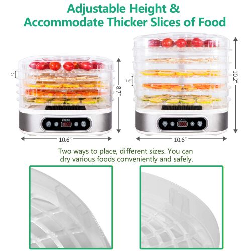  COSORI zociko Food Dehydrator Machine, Food Dehydrator Dehydrated Dog Food Dryer for Jerky/Meat/Beef/Fruit/Vegetable Electric Food Preserver, 5 Stackable Trays, Digital Timer 450W, BPA Fr
