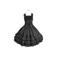 COSSKY Women Sweet Lolita Dress Princess Lace Court Skirts Cosplay Costumes