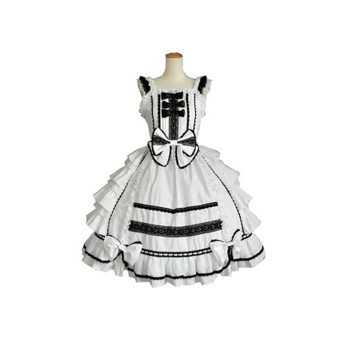  COSSKY Women Sweet Lolita Dress Princess Lace Court Skirts Cosplay Costumes