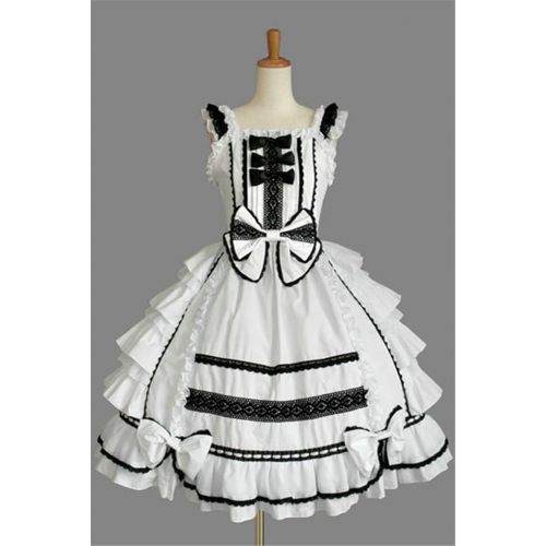  COSSKY Women Sweet Lolita Dress Princess Lace Court Skirts Cosplay Costumes