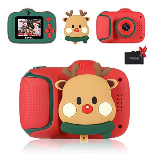  [아마존베스트]COTOLi Kids Digital Camera Dual Lens Kids Selfie Camera,Birthday Gifts for Girls and Boys Age 3-8,Video Cameras for Toddler,Kids Toys for 3 4 5 6 7 8 Year Old Girls with 32GB SD Card