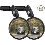 Bike Mirror, Bicycle Mirrors for Handlebars with 360-Degree Rotation and Unbreakable Convex Rearview Lens for Safe Cycling (2 Sets)