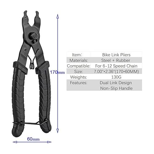  Bike Link Pliers, Bicycle Chain Tool for Bike Chain link Quick Removal Repair