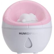 COTREE USB Small Sofa Humidifier, Mini Cool Humidifier 350ml Water Volume, One Touch Shut-Off for Home Office Bedroom (Pink)