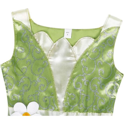  Cotrio Green Fairy Frog Princess Dress Girls Birthday Party Fancy Dresses Kids Halloween Elf Costume Outfits with Accessories