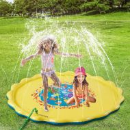 COUOMOXA Splash Pad Outdoor Water Play Sprinklers Toy for Kids UpgradedInflatable68 Summer Cooler Water Fun Backyard Splash Play Mat for Toddlers Boys Girls Pets