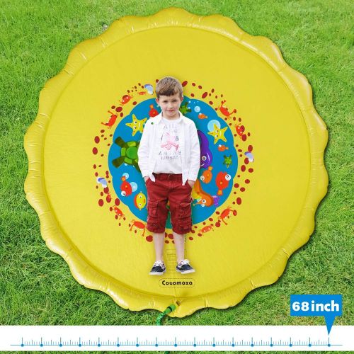  COUOMOXA Splash Pad Outdoor Water Play Sprinklers Toy for Kids UpgradedInflatable68 Summer Cooler Water Fun Backyard Splash Play Mat for Toddlers Boys Girls Pets