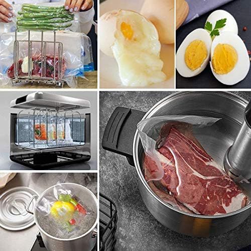  [아마존베스트]COVELL Food Vacuum Packing Bags Available in Three Sizes in Packs of 50 Bags, Reusable, BPA-Free, Robust Food Storage Bags in Pre-Cut Design, Vacuum Sealers