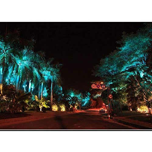  COVOART Color Changing Landscape Lights, 16W Outdoor Landscape Spotlights with Spike Stand 12V 2A or 3A Low Voltage Landscape Lighting, IP66 Waterproof Garden Yard Trees Flags Path