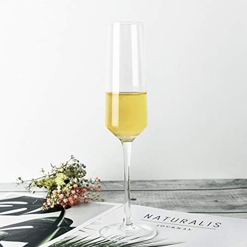  [아마존베스트]COYMOS Champagne Flutes Set of 4-8.5 oz Crystal Champagne Glasses Wine Stemware Clear Premium Glass Gift for Wedding Toasting Christmas Dishwasher Safe