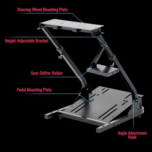  CO-Z Foldable Racing Steering Wheel Stand, Height Adjustable Plus Gearshift Mount Compatible with Logitech G920 G27 G25 G29 Racing Wheel and Pedal, Thrustmaster T80 T150 TX F430 Ga