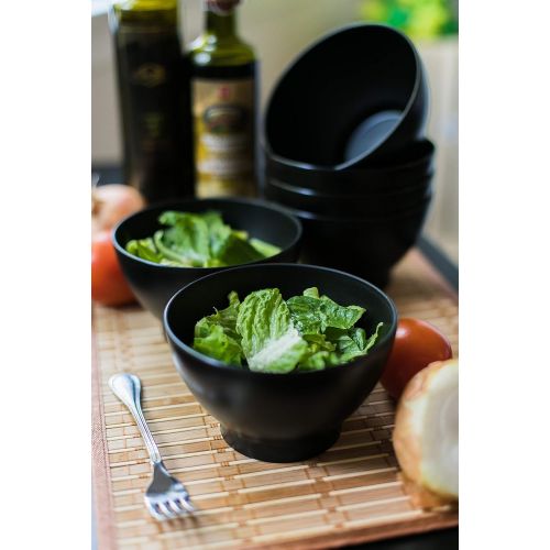  COZA DESIGN Coza Design 6-piece Set Bowl (17 oz., Black)