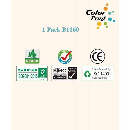  CP 1 Pack ColorPrint Compatible Toner Cartridge Replacement for Dell B1160W 1160 B1160 Work with YK1PM 331 7335 HF44N HF442 B1163W B1165NFW Mono Laser Printer (Black)