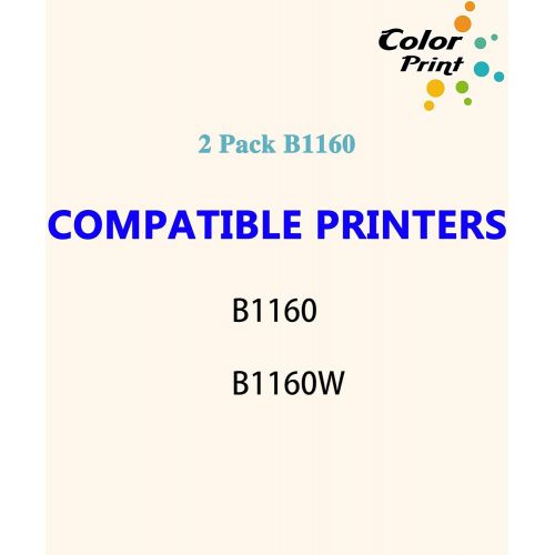  CP (2 Pack, Black) ColorPrint Compatible B1160 Toner Cartridge Replacement for Dell B1163w B1160W 1160 YK1PM 331 7335 to use with B1165nfw HF44N HF442 Mono Laser Printer