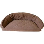 Cpc CPC Diamond Quilted Semi Circle Saddle Lounge for Dogs and Cats with Chocolate Piping, 35 x 23 x 12-Inch