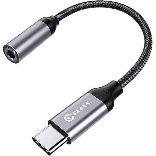  CPLUS Hi-Res Certified DAC 3.5mm to USB C Headphone Adapter Al Alloy Head for Samsung Galaxy S22/S21/S20 Ultra/Note10 S10 S9 Plus S6, iPad Pro,OnePlus 8T 7T,Type C to Aux Dongle