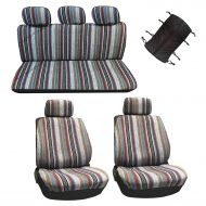 CPR 10 Pc Universal Baja Inca Saddle Mexican Blanket Seat Cover Set