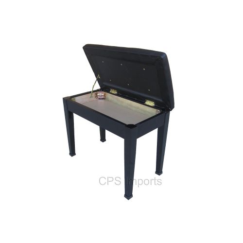  CPS Imports Ebony Digital Piano Bench Stool with Music Storage