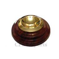 CPS Imports Walnut Grand Piano Caster Cups - 5.5 inches (Set of 3)