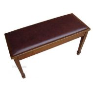 CPS Imports Walnut Grand Piano Bench Stool with Music Storage