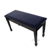 CPS Imports Ebony Grand Piano Bench Stool with Music Storage