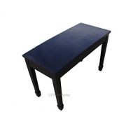 CPS Imports Ebony Wood Top Grand Piano Bench Stool with Music Storage
