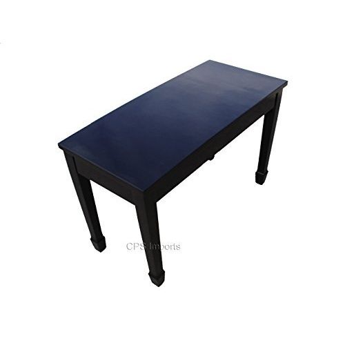  CPS Imports Ebony Wood Top Grand Piano Bench Stool with Music Storage