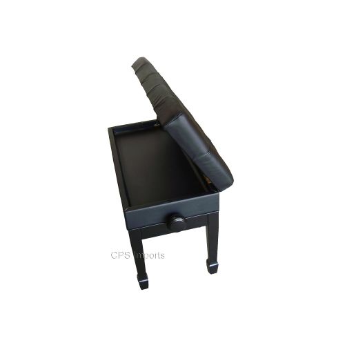  CPS Imports Adjustable Artist Piano Bench Stool in Ebony with Music Storage