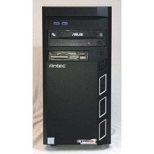  CPU Solutions CEV-5903 Video Editing Workstation 8th Gen Core i7 3.2~4.6GHz Hexa Core PC, Quadro P1000 W4GB, Windows 10 Pro, 32GB RAM, 500GB SSD, 2TB HDD, Card Reader