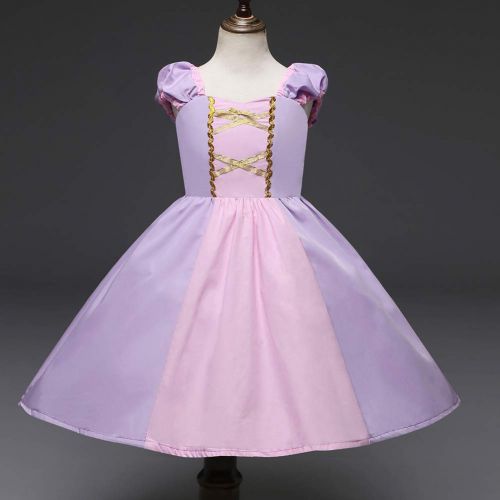  CQDY Sofia/Belle/Rapunzel Princess Dress Costume for Toddler Girl Party Halloween Cosplay 1-4T