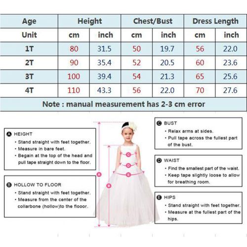  CQDY Sofia/Belle/Rapunzel Princess Dress Costume for Toddler Girl Party Halloween Cosplay 1-4T