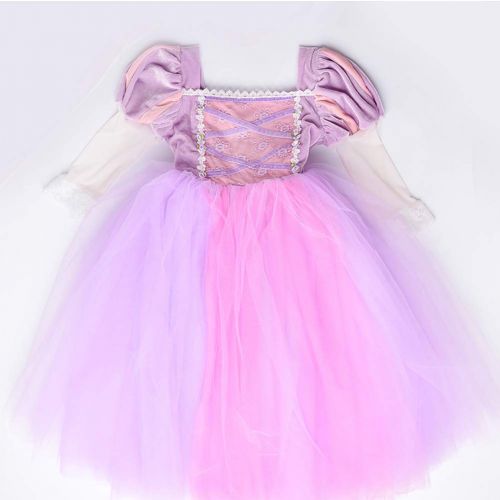  CQDY Belle Costume for Girls Yellow Princess Dress Party Christmas Halloween Cosplay Dress up 2-13 Years