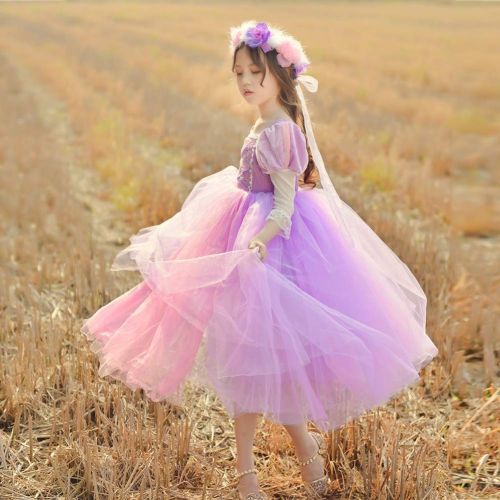  CQDY Belle Costume for Girls Yellow Princess Dress Party Christmas Halloween Cosplay Dress up 2-13 Years