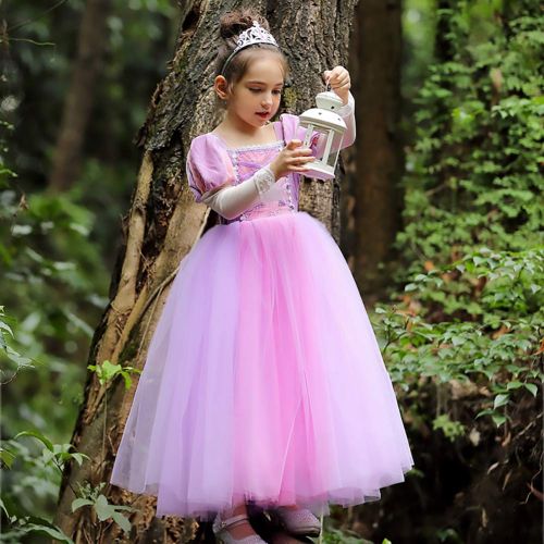  CQDY Belle Costume for Girls Yellow Princess Dress Party Christmas Halloween Cosplay Dress up 2-13 Years