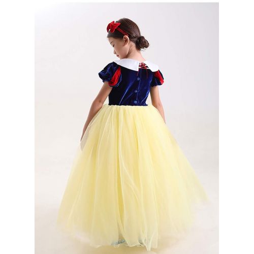  CQDY Snow White Costume for Girls Dress up Princess Dress Halloween/Party/Christmas Special Occasion for 2-11T