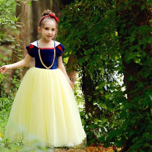  CQDY Snow White Costume for Girls Dress up Princess Dress Halloween/Party/Christmas Special Occasion for 2-11T