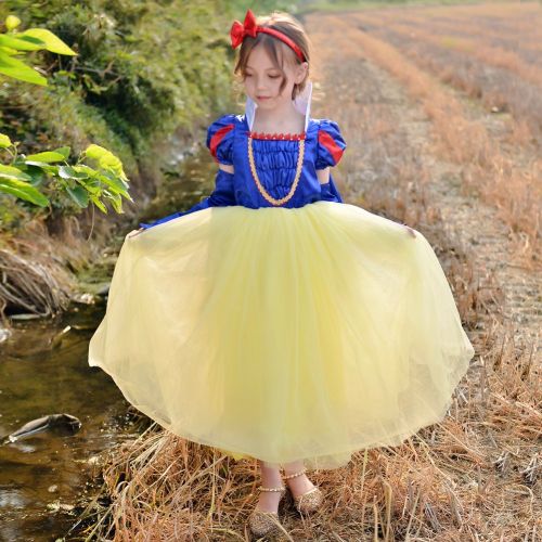  CQDY Snow White Costume for Girls Dress up Princess Dress Halloween/Party/Christmas Special Occasion for 2-11T