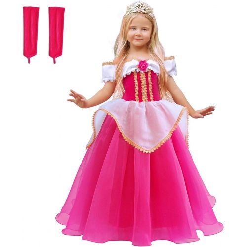  CQDY Girls Cinderella Costumes Halloween Princess Dress Up Fancy Birthday Party Ball Gown