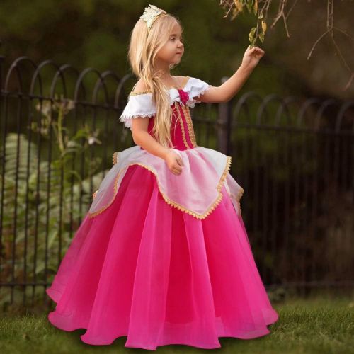  CQDY Girls Cinderella Costumes Halloween Princess Dress Up Fancy Birthday Party Ball Gown