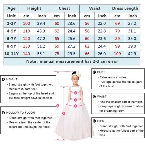  CQDY Girls Cinderella Costumes Halloween Princess Dress Up Fancy Birthday Party Ball Gown