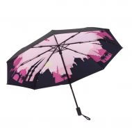 CQH Umbrella Parasol Sun Umbrella Outdoor Leisure Umbrella Manual Umbrella Ultra Light Sun Umbrella Dual-use Umbrella Three-fold Umbrella (Color : Purple, Size : 599759CM)