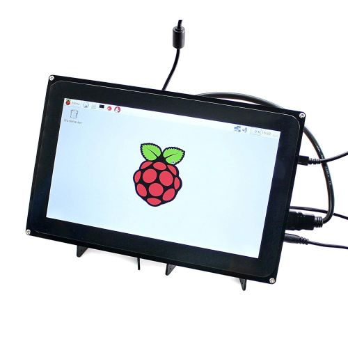  CQRobot 10.1 inch HDMI LCD with Case, Compatible for Raspberry PiBB Black, Capacitive Touch Control Screen, 1024×600 High Resolution, Supports Raspbian, Ubuntu, Single Touch, and