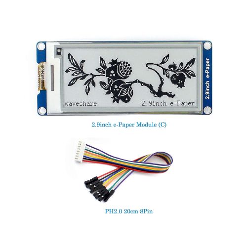  CQRobot 2.9 inch E-Paper BlackWhite Display HAT(E-Ink Display Module), 296x128 Resolution, with Embedded Controller and SPI Interface to Connect Raspberry PiArduinoNucleo Contro