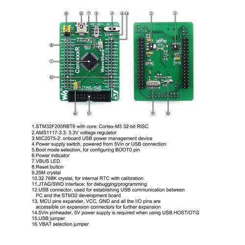  CQRobot Designed for the STM32F205RBT6, Open Source Electronic STM32 Development Kit, Includes STM32F205RBT6 Development Board+2.2 inch LCD+PL2303 Driver+Analog Test Board+USB3300 USB Boar