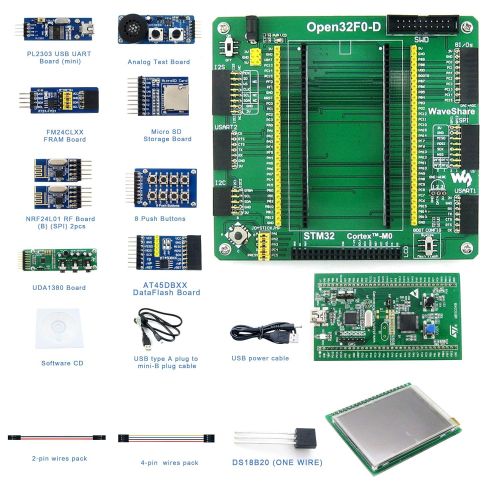  CQRobot Designed for The STM32F0DISCOVERY, Features The STM32F051R8T6 MCU, Open Source Electronic STM32 Development Kit, Includes STM32F0DISCOVERY+STM32F051R8T6 Board+Touch LCD+Ard