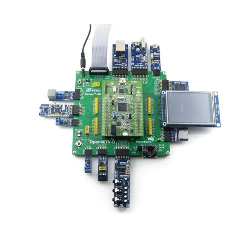  CQRobot Designed for the STM32F4DISCOVERY, Features the STM32F407VGT6 MCU, Open Source Electronic STM32 Development Kit, Includes STM32F4DISCOVERY+STM32F407VGT6+3.2 inch LCD+USB3300 USB HS